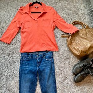 Military Faconnable V-Neck Blouse